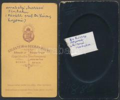 cca 1889 Dr. Lóczy Lajosné, született Marzsó Katalin, gyermekként és feleségként, 2 db feliratozott,...
