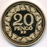 DN "Magyar aranypénzek utánveretben - Arany 20 pengő 1928" aranyozott Ag emlékérem tanúsít...
