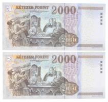 2007. 2000Ft "CA" (2x) sorszámkövetők T:I