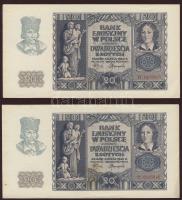 Lengyelország/német megszállás 1940. 20Zl (10x) egymásutáni sorszámokkal T:I,I-,II (kevés)