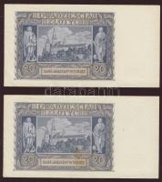 Lengyelország/német megszállás 1940. 20Zl (10x) egymásutáni sorszámokkal T:I,I-,II (kevés)