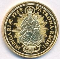 DN "Magyar aranypénzek utánveretben - Mária Terézia 2 dukát 1765" aranyozott Ag emlékérem ...