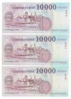 2012. 10.000Ft "AA" (3x) sorszámkövetők T:I
Hungary 2012. 10.000 Forint "AA" (3...