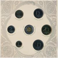 2007. 1Ft-100Ft (8xklf) forgalmi sor, benne "Berán Lajos és a pengő" Ag emlékérem (10g/0.9...