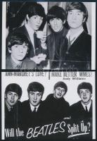 cca 1965 Beatles együttes, Fekete György (1904-1990) budapesti fényképész hagyatékában fellelt 4 db repró negatív mai nagyítása, 13x18 cm