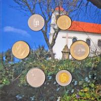 2007. 1Ft-100Ft (8xklf) forgalmi sor, benne "Berán Lajos és a pengő" Ag emlékérem (10g/0.9...