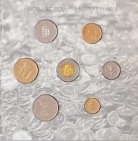 2007. 1Ft-100Ft (8xklf) forgalmi sor, benne "Berán Lajos és a pengő" Ag emlékérem (10g/0.9...