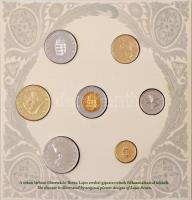 2007. 1Ft-100Ft (8xklf) forgalmi sor, benne "Berán Lajos és a pengő" Ag emlékérem (10g/0.9...