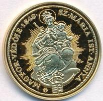 DN "Magyar aranypénzek utánveretben - V. Ferdinánd dukát 1848" aranyozott Ag emlékérem tan...