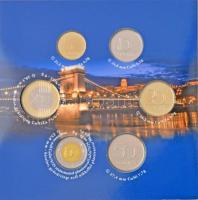 2007. 1Ft-100Ft (8xklf) forgalmi sor, benne "Berán Lajos és a pengő" Ag emlékérem (10g/0.9...