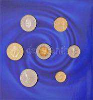 2007. 1Ft-100Ft (8xklf) forgalmi sor, benne "Berán Lajos és a pengő" Ag emlékérem (10g/0.9...