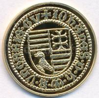 DN "Magyar aranypénzek utánveretben - Hunyadi János kormányzói aranyforint" aranyozott Ag ...