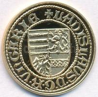 DN "Magyar aranypénzek utánveretben - V. László dukát" aranyozott Ag emlékérem tanúsítvánn...