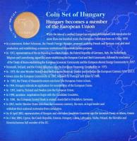 2004. 1Ft-100Ft (7xklf) forgalmi sor dísztokban, valamint 2004. 50Ft Cu-Ni "Magyarország az Eur...