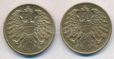 Ausztria 1954. 20Gr Al-Br (2x) T:2 Austria 1954. 20 Groschen Al-Br (2x) C:XF