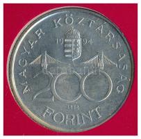 1994. 10f-200Ft (11xklf) forgalmi sor dísztokban, közte 1994. 200Ft Ag "Deák", "Magya...