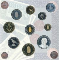 1993. 10f-200Ft (11xklf) forgalmi sor dísztokban, benne 200Ft Ag "MNB" T:BU