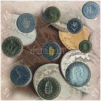 1998. 50f-200Ft (10xklf) forgalmi sor dísztokban + 1998. 100Ft alpakka "1848-1849. Szabadsághar...