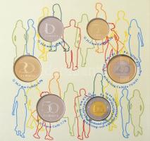 2004. 1Ft-100Ft (7xklf) forgalmi sor dísztokban, valamint 2004. 50Ft Cu-Ni "Magyarország az Eur...