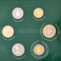 2004. 1Ft-100Ft (7xklf) forgalmi sor dísztokban, valamint 2004. 50Ft Cu-Ni "Magyarország az Eur...