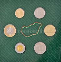 2004. 1Ft-100Ft (7xklf) forgalmi sor dísztokban, valamint 2004. 50Ft Cu-Ni "Magyarország az Eur...