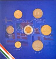 2004. 1Ft-100Ft (7xklf) forgalmi sor dísztokban, valamint 2004. 50Ft Cu-Ni "Magyarország az Eur...