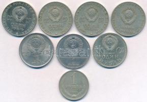 Szovjetunió 1964-1977. 1R (8x) T:1-,2 Soviet Union 1964-1977. 1 Rubles (8x) C:AU,XF