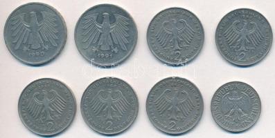 NSZK 1970-1992. 1M + 2M (5xklf) + 5M (2xklf) T:2,2-
FRG 1970-1992. 1 Mark + 2 Mark (5xdiff) + 5 Mar...