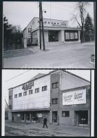 cca 1972 Budapesti mozik utcai homlokzata, 13 db vintage negatívról készült mai nagyítás, 18x13 cm