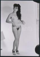 cca 1975 Kombiné, kombiné, csipkés kombiné, 3 db szolidan erotikus vintage negatívról készült mai na...