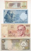 9db-os vegyes külföldi bankjegy tétel, közte Izrael, Kuvait, Szovjetunió T:I-III 9csp of various banknotes, including Israel, Kuwait, Soviet Union C:UNC-F