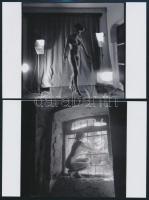 cca 1979 Ruha nélkül - szabadon, 13 db vintage negatívról készült mai nagyítás, 15x10 cm / 13 erotic photos, 15x10 cm