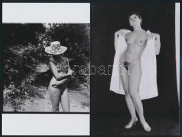 cca 1979 Ruha nélkül - szabadon, 13 db vintage negatívról készült mai nagyítás, 15x10 cm / 13 erotic...