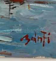 Bánfi jelzéssel: Vitorlások. Olaj, karton, 23×33 cm