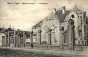 Magyarrégen, Szászrégen, Reghin; Dedrad utca, Bischitz J. kiadása / Dedradgasse / street (EK)