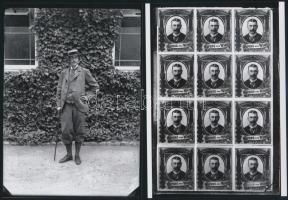 cca 1910 Eger, Gráf Rudolf műtermében készült 13 db vintage üveglemez negatív mai nagyítása, 18x13 cm