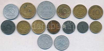 Német Birodalom / Weimari Köztársaság / Német Harmadik Birodalom / NSZK 1874-1949. 1pf-500M (15xklf)...