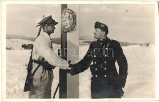 1939 Uzsok, Uzhok; Magyar-Lengyel baráti találkozás a visszafoglalt ezeréves határon / Hungarian-Polish meeting on the historical border (EK)