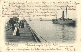 Edinburgh, Leith, pier heads, steamship (EK)