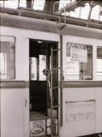 1982 Budapest, villamosok a remízben,  javító műhelyben, 38 db szabadon felhasználható vintage negat...