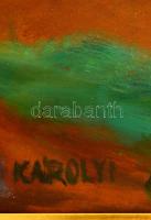 Károlyi Ernő (1923 -2016) : Kora tavasz. Olaj, farost, jelzett, keretben, 60×80 cm