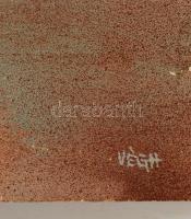 Végh András (1940-): Reneszánsz ablakok. Olaj, farost, jelzett, 60×80 cm