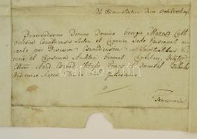 1833 Maross György csanádi kanonok, 1848-as dicstelen szereplő részére írt levél a becskereki plébán...