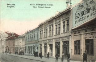 Belgrade, Fürst Michael Strasse / street view, Grand Hotel Paris, beer hall, Bukovicka's shop