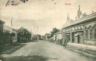 Margitta, Marghita; Fő utca, Pollák Lajos kiadása / main street (EK)