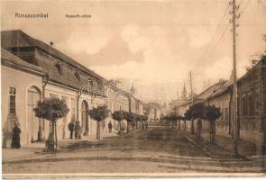 Rimaszombat, Rimavska Sobota; Kossuth utca / street view (képeslapfüzetből / from postcard booklet)