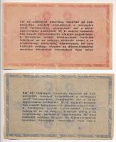 1946. 10.000AP-10.000.000AP (8x) mind vízjeles papíron, a 2db 500.000AP névérték elcsúszott elő- és ...
