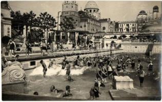 Budapest XI. Szent Gellért gyógyfürdő - 3 db RÉGI városképes lap, villamos / 3 pre-1945 town-view postcards, spa, tram