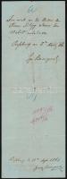 Pozsony 1866. Váltó, kitöltve 200Ft-ról, vízjeles papíron T:III tűlyukak