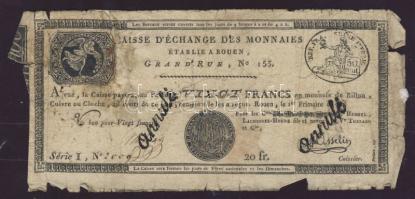 Franciaország/Rouen 1797-1803. 20Fr T:IV- R!